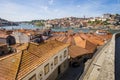 Amazing panoramic view of Oporto and Gaia with Douro river, aerial view, Porto, Portugal