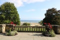 Amazing panoramic view of the Pacific Ocean from the Vancouver coast Royalty Free Stock Photo