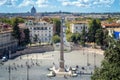 Aerial view of Piazza del Popolo, Rome, Italy Royalty Free Stock Photo