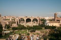 Amazing panoramic view on Roman Forum in Rome, Italy