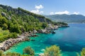 Beautiful Jale beach between Himare and Dhermi on albanian riviera, Albania