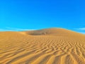 Amazing pattern waves in sand dunes on Algeria desert Royalty Free Stock Photo