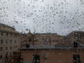 An amazing photography of some waterdrops over the window Royalty Free Stock Photo