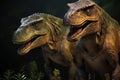 Amazing and photorealistic dinosaurs. Jurassic period. Gigantic reptile. Close up view. Beautiful and scary dinosaurus Royalty Free Stock Photo