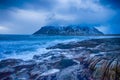 Amazing and Picturesque Norwegian Skagsanden Beach At Early Spring