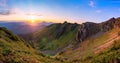 Amazing picturesque sunrise in Carpathians mountains. Morning view from Pip Ivan Marmaroshsky Royalty Free Stock Photo