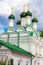 Amazing piece of Russian cultural heritage - temple of XVII century Royalty Free Stock Photo