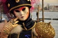 Amazing portrait of masked women in venice carnival Royalty Free Stock Photo