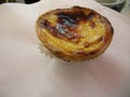 Amazing Portugese dessert custard tart sweet Royalty Free Stock Photo