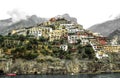 Amazing Positano Village Landscape in Amalfi Coast Royalty Free Stock Photo