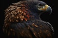 Amazing Powerful Aggressive Eagle Bird Face. Generative Ai