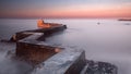 St Monans Seawall, Fife, Scotland Royalty Free Stock Photo