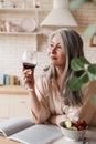 Amazing pretty woman drinking wine Royalty Free Stock Photo