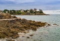 Amazing promenade and historical villas in Dinard Royalty Free Stock Photo