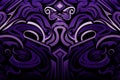 Amazing purple and black maori pattern