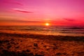 Amazing purple sunset over sea Royalty Free Stock Photo