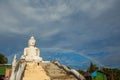 Amazing rainbow cover Phuket big Buddha.