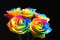 Amazing rainbow rose flowers