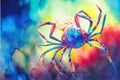 Amazing rainbow spider crab