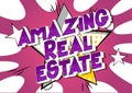 Amazing Real Estate - Comic book style words.