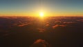 Amazing And Realistic Sunrise Above The Clouds