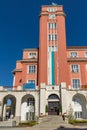 Amazing Red Building of Town Hall in the center of Pleven, Bulgaria