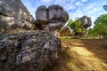 Amazing rock formations in the Ciudad Encantada National Park, Cuenca Royalty Free Stock Photo