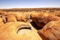 Amazing rock formations, Devils Marbles, Red Center, Australia Royalty Free Stock Photo