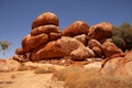 Amazing rock formations, Devils Marbles, Red Center, Australia Royalty Free Stock Photo