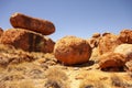 Amazing rock formations, Devils Marbles, Red Center, Australia Royalty Free Stock Photo