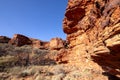 Amazing rock formations of the Great Valley, Kings Canyon. Australia Royalty Free Stock Photo