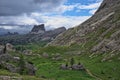 Amazing rocks of Dolomite mountains Royalty Free Stock Photo