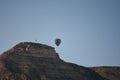 Cappadocia TurkeyHot air balloon flying over valleys in Cappadocia Turkey