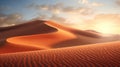 amazing rolling sand dunes, desert, ai generated Royalty Free Stock Photo