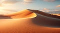 amazing rolling sand dunes, desert, ai generated Royalty Free Stock Photo