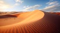 amazing rolling sand dunes, desert, ai generated Royalty Free Stock Photo