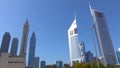 Amazing rooftop view on Dubai Marina skyscrapers, Dubai, United Arab Emirates 2018 Royalty Free Stock Photo