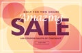 Amazing sale banner template design with soft colors