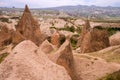 Amazing sandstone formations in Cappadocia, Turkey. Royalty Free Stock Photo
