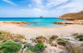 Amazing sandy beach of Xerokampos, Sitia with turquoise waters at the East part of Crete island, Greece