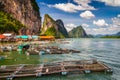 Amazing scenery of the Koh Panyee settlement built on stilts at Phang Nga Bay, Thailand Royalty Free Stock Photo