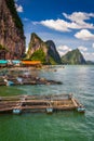 Amazing scenery of the Koh Panyee settlement built on stilts at Phang Nga Bay, Thailand Royalty Free Stock Photo