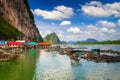 Amazing scenery of the Koh Panyee settlement built on stilts at Phang Nga Bay, Thailand Royalty Free Stock Photo