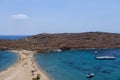 Amazing scenery at Kolona, Kythnos island, Cyclades, Greece Royalty Free Stock Photo