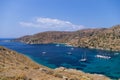 Amazing scenery at Kolona, Kythnos island, Cyclades, Greece Royalty Free Stock Photo