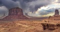 Amazing scenery in Monument Valley on the Border between Arizona and Utah, United States Royalty Free Stock Photo