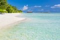 Beautiful beach. Summer holiday and vacation concept background. Inspirational tropical landscape design. Tourism and travel scene Royalty Free Stock Photo