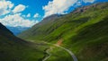 Amazing scenery at Timmelsjoch high alpine road called Passo Rombo in Austria