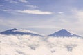 Amazing scenic mountain landscape at Mount Merapi, Indonesia