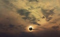 Amazing scientific background - total solar eclipse